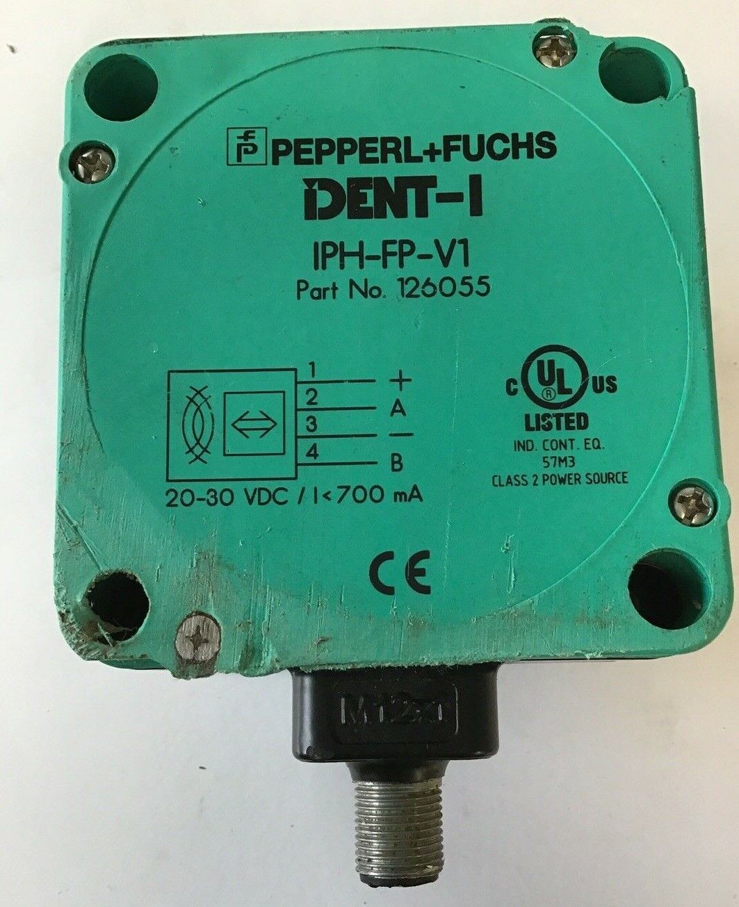 PEPPERL + FUCHS DENT-I IPH-FP-V1 READ/WRITE HEAD 126055 30VDC