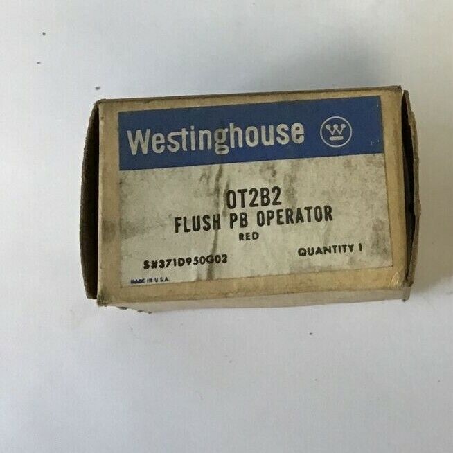 WESTINGHOUSE OT2B2 FLUSH PUSH BUTTON OPERATOR RED