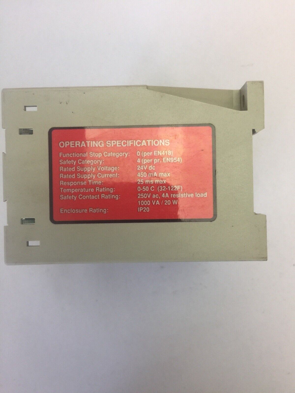 BANNER ES-TA-3F1 SAFETY RELAY 24VDC 450mA