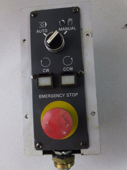 EMERGENCY STOP & TWO-WAY AUTO/MANUAL SWITCH - CLOCKWISE / CCW in ENCLOSURE