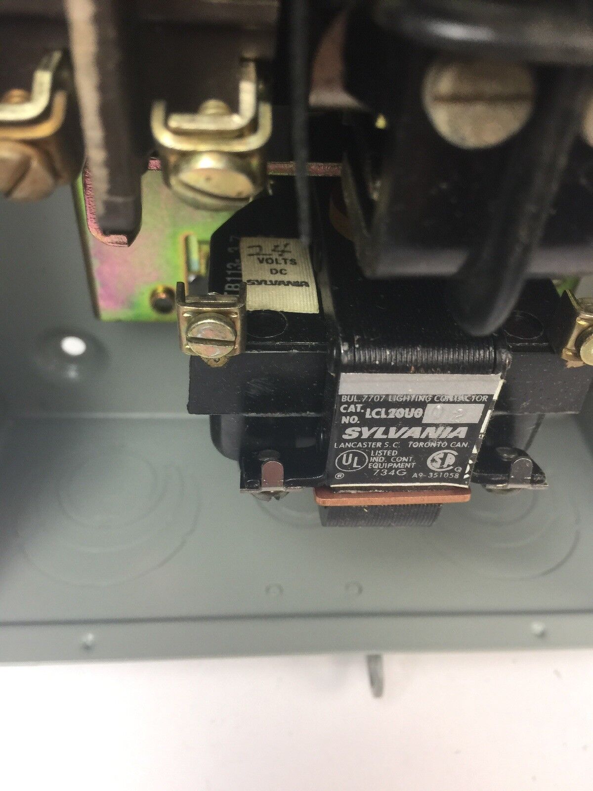 JOSLYN CLARK SYLVANIA LCL20A002-96 LIGHTING CONTACTOR 600VAC 20A COIL 24VDC 60H
