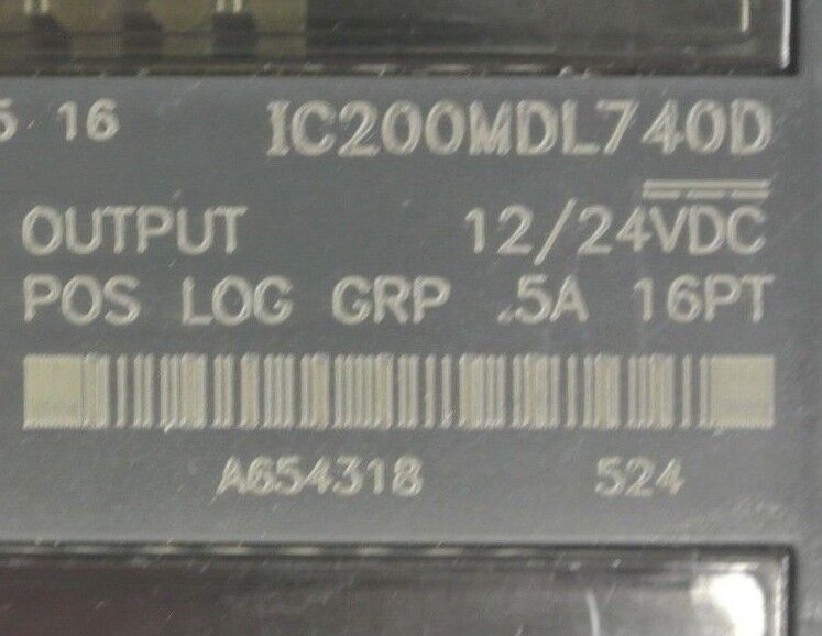 FANUC IC200MDL740D / OUTPUT MODULE / 12/24VDC / .5A / 16PT / POS LOG GRP