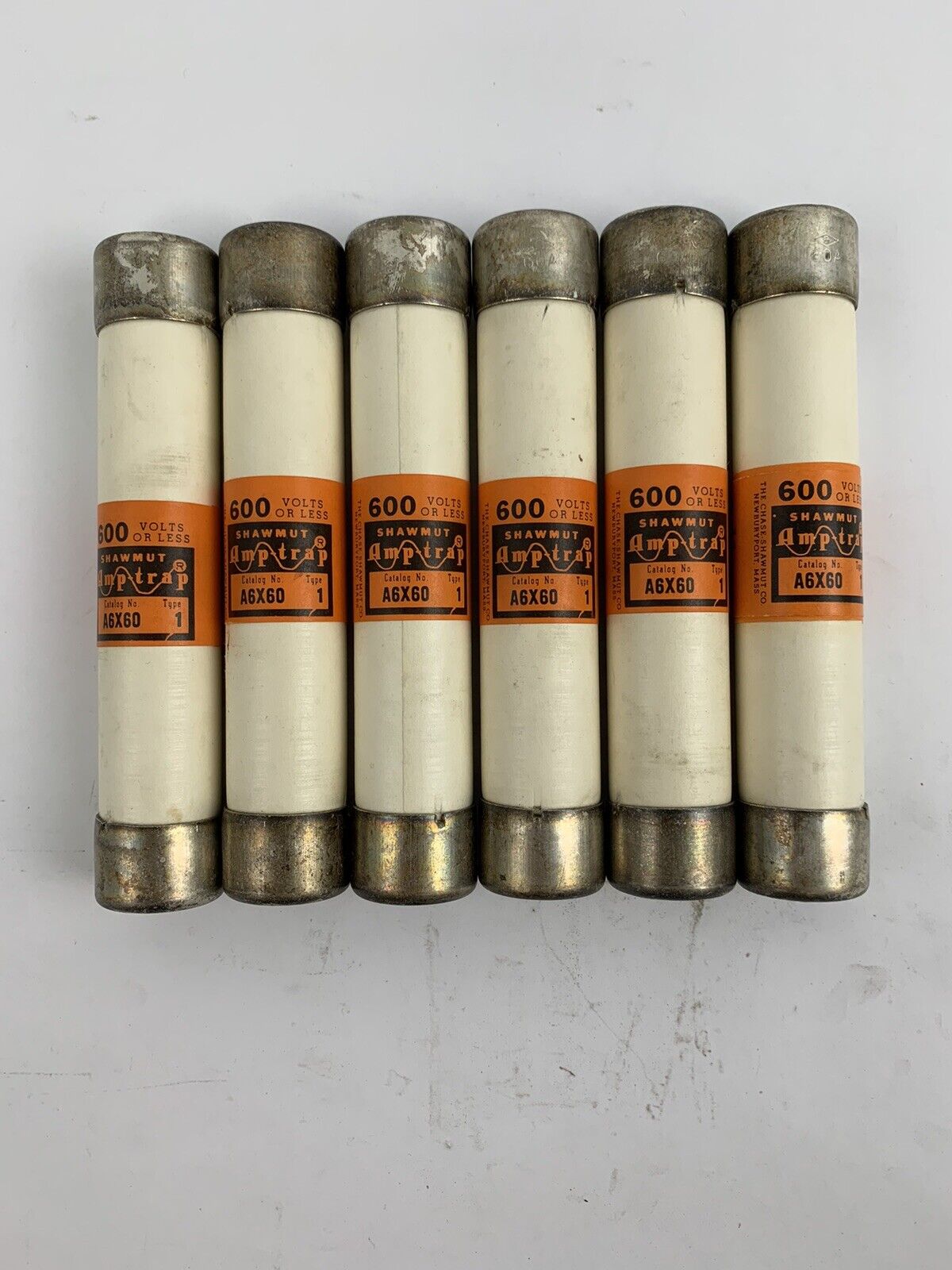 Shawmut Amp-trap A6X60 Type 1 60A 600V Fuse "Lot of 6"