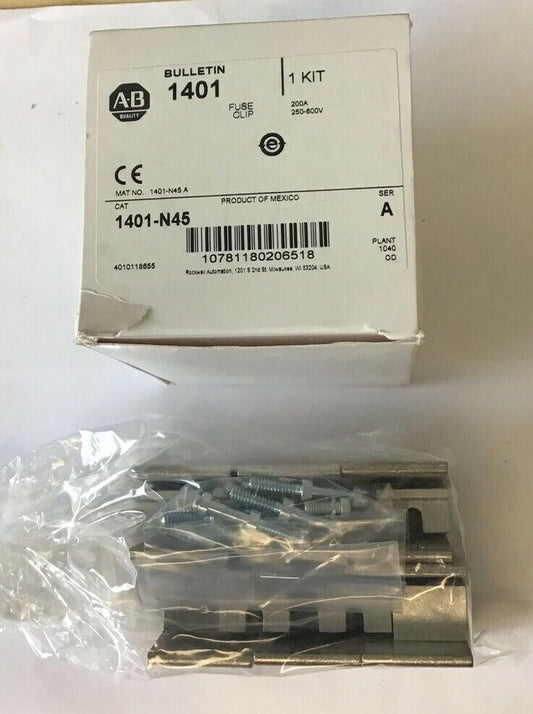 ALLEN BRADLEY 1401-N45 SER.A FUSE CLIP KIT 200A 250-600V