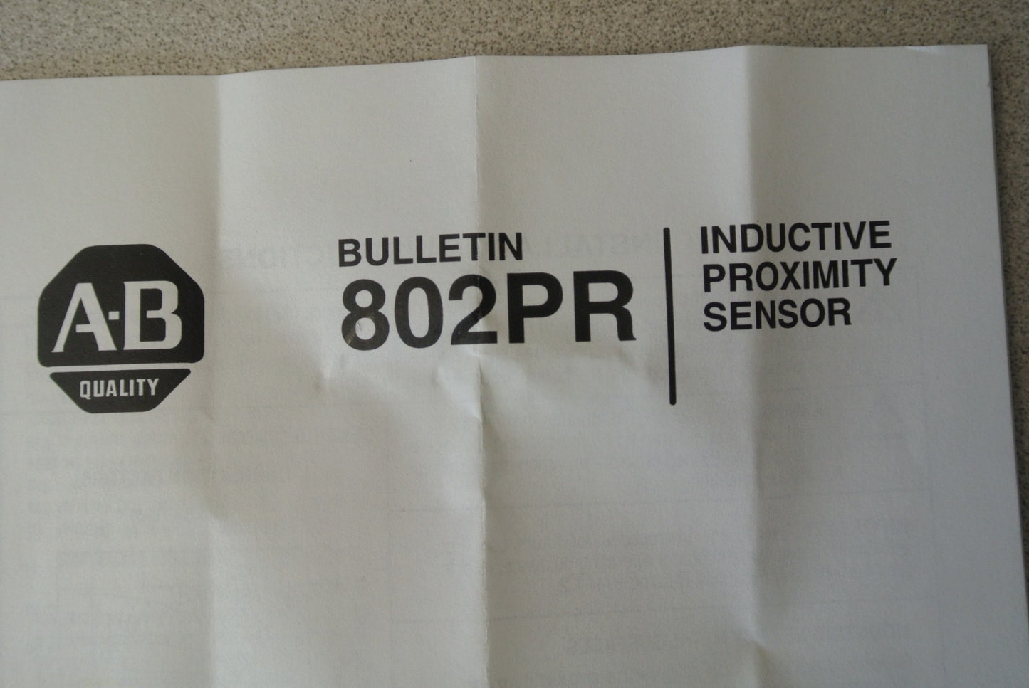 ALLEN-BRADLEY 802PR-LBAR1-08 SER.E PROXIMITY SWITCH 20-250VAC/DC / 8ft