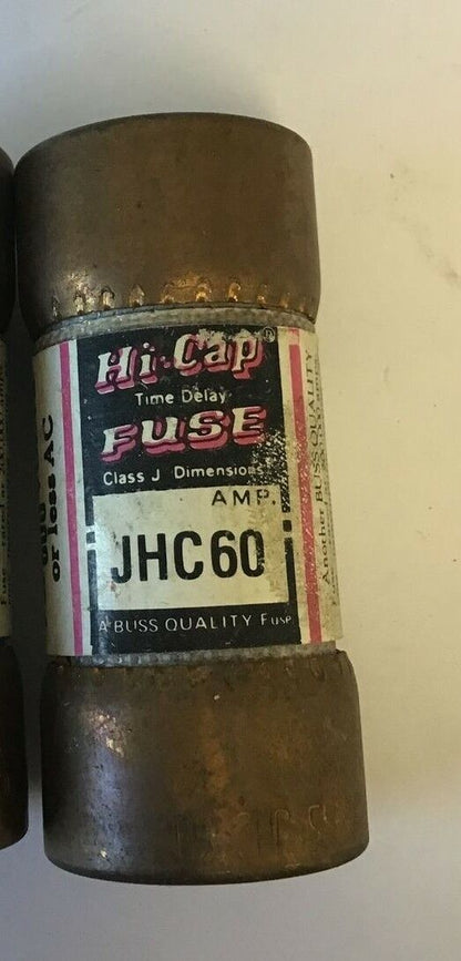 BUSS JHC 60 HI-CAP FUSE 600VAC CLASS J ***LOTOF2***