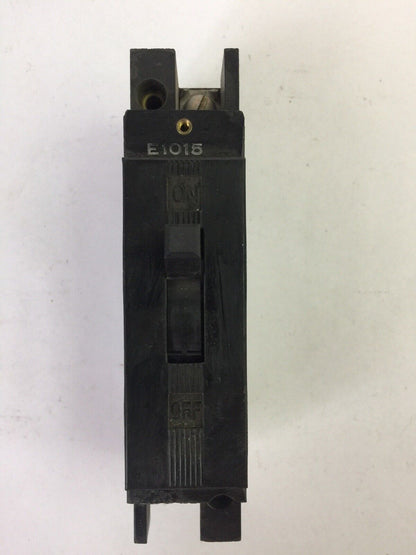 WESTINGHOUSE E1015 AB DE-ION CIRCUIT BREAKER 15AMP 1POLE 120VAC 125VDC