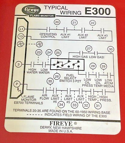 FIREYE FLAME MONITOR E300 EXPANSION MODULE 120V 50/60HZ