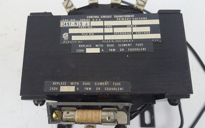 ALLEN BRADLEY 500 K.V.A. CONTROL CIRCUIT TRANSFORMER 1497-N19 SER. A