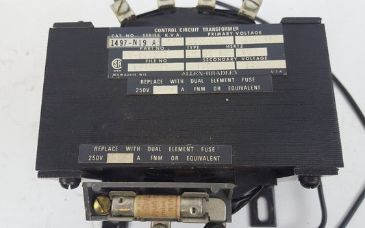 ALLEN BRADLEY 500 K.V.A. CONTROL CIRCUIT TRANSFORMER 1497-N19 SER. A