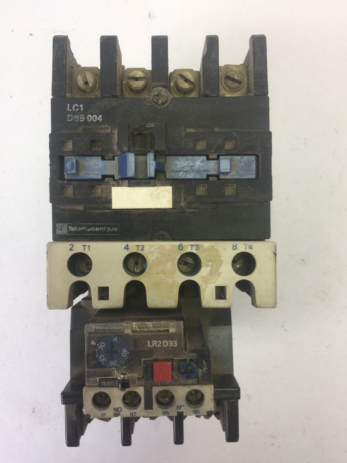 TELEMECANIQUE MOTOR STARTER D65004 CONTACTOR 600VAC 80A 3PH 50HP LR2D3355 OVER