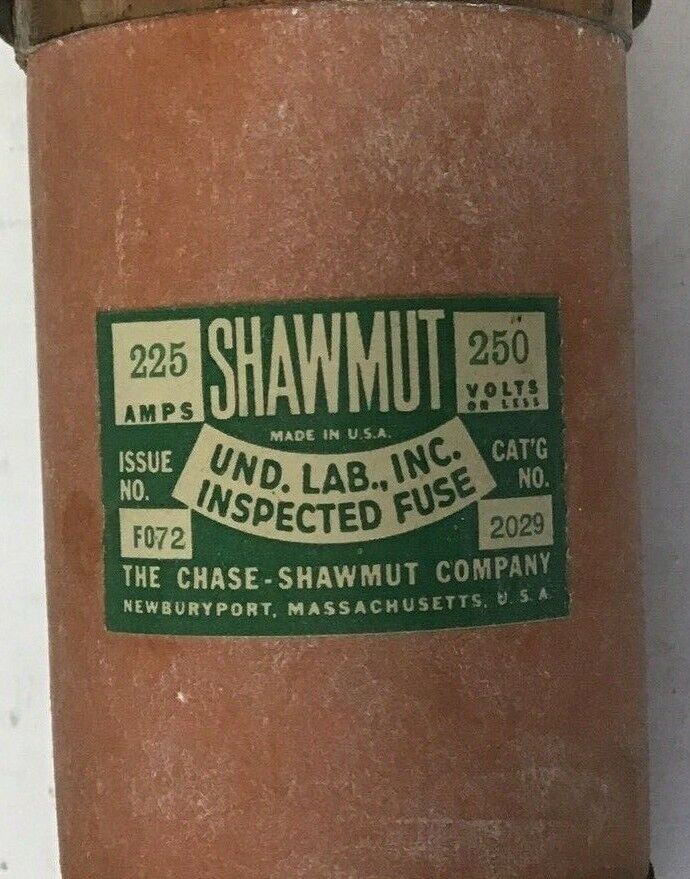 SHAWMUT F072 FUSE 250V 225A 2029