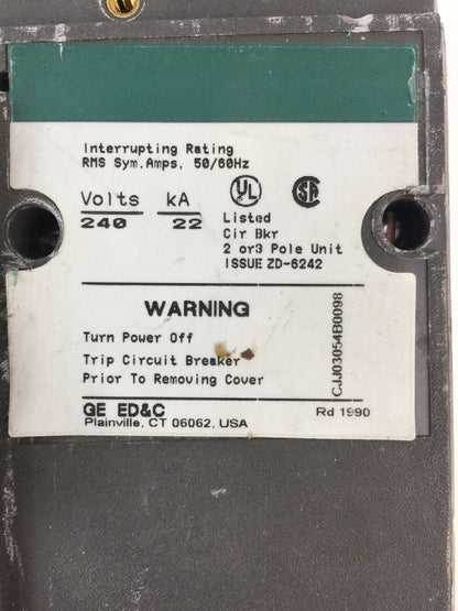 GE TJD432400 INDUSTRIAL CIRCUIT BREAKER 400AMP 240VAC 250VDC 3 POLE 240V 22kA