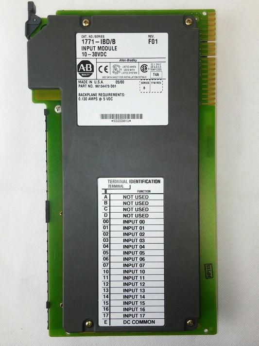 ALLEN BRADLEY MODEL 1771-IBD/B REV F01 INPUT MODULE USED