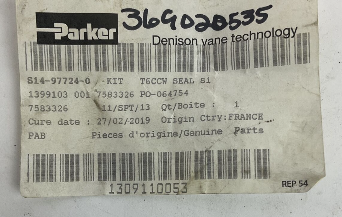 PARKER S14-97724-0 SEAL KIT T6CCW S1