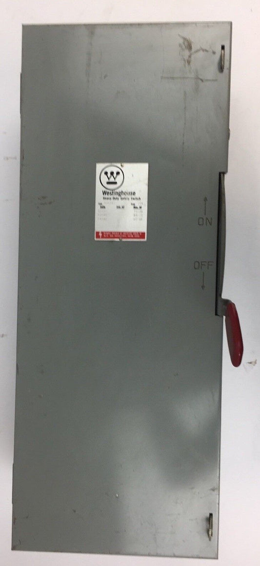 WESTINGHOUSE HUN363 HEAVY DUTY SAFETY SWITCH 100 AMP 600 VAC