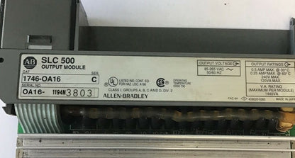ALLEN BRADLEY 1746-OA16 OUTPUT MODULE 265VAC 50/60HZ SER.C