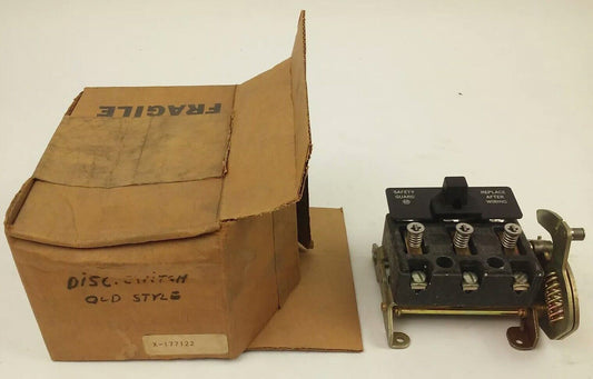 ALLEN BRADLEY X-177122 OLD STYLE DISCONNECT SWITCH, 30A, 240/440-600V,7 1/2-10HP