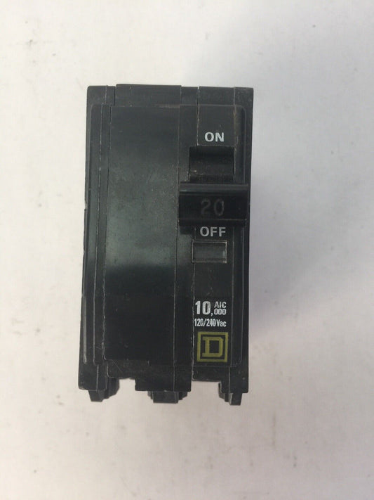 SQUARE D QO220 CIRCUIT BREAKER 20AMP 2 POLE 120/240VAC