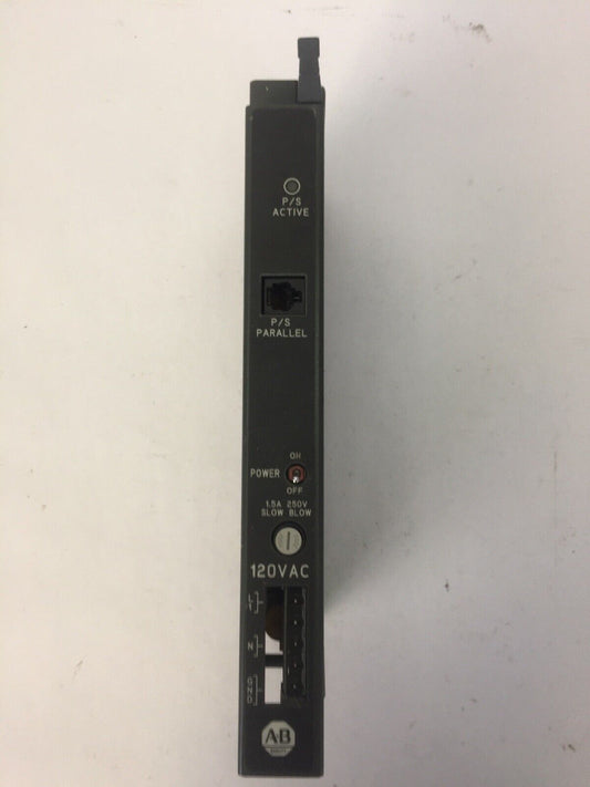 ALLEN BRADLEY 1771-P4S 120V AC POWER SUPPLY MDL OUTPUT 5VDC 8AMPS