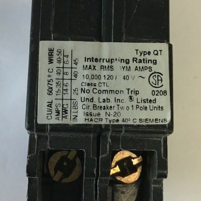 SIEMENS Q3030 CIRCUIT BREAKER 1POLE 120/240VAC 60HZ 30AMP***LOTOF2***