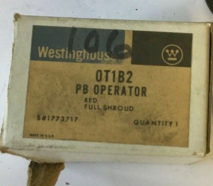 WESTINGHOUSE OTIB2 PUSHBUTTON OPERATOR RED FULL SHROUD