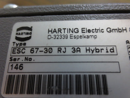 HARTING ESC 67-30 TP08 RJ 3A HYBRID ETHERNET SWITCH - 24VDC / 250mA