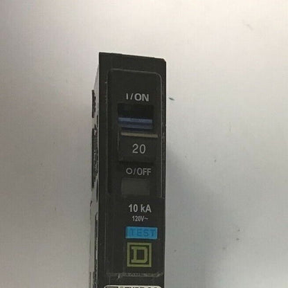 SQUARE D QO120AFI CIRCUIT BREAKER 20A 120VAC 1POLE