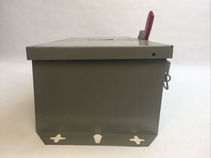 WESTINGHOUSE JHUN261 NON FUSIBLE SAFETY SWITCH 600V 30A 15HP TYPE 12 DUST-TIGHT