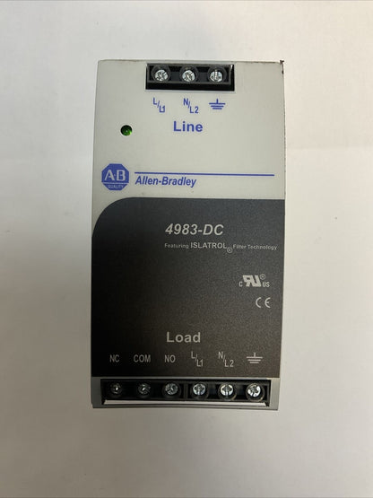 ALLEN BRADLEY 4983-DC120-10 SER A ISLATROL FILTER & SURGE SUPRESSOR 120VAC 10A