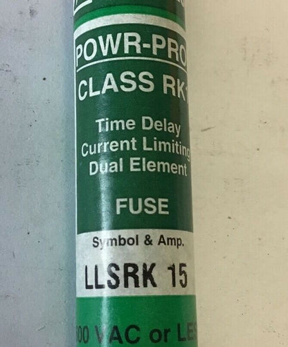 LITTELFUSE LLSRK 15 POWR-PRO CLASS RK1 TIME DELAY 600VAC  ***LOTOF10***