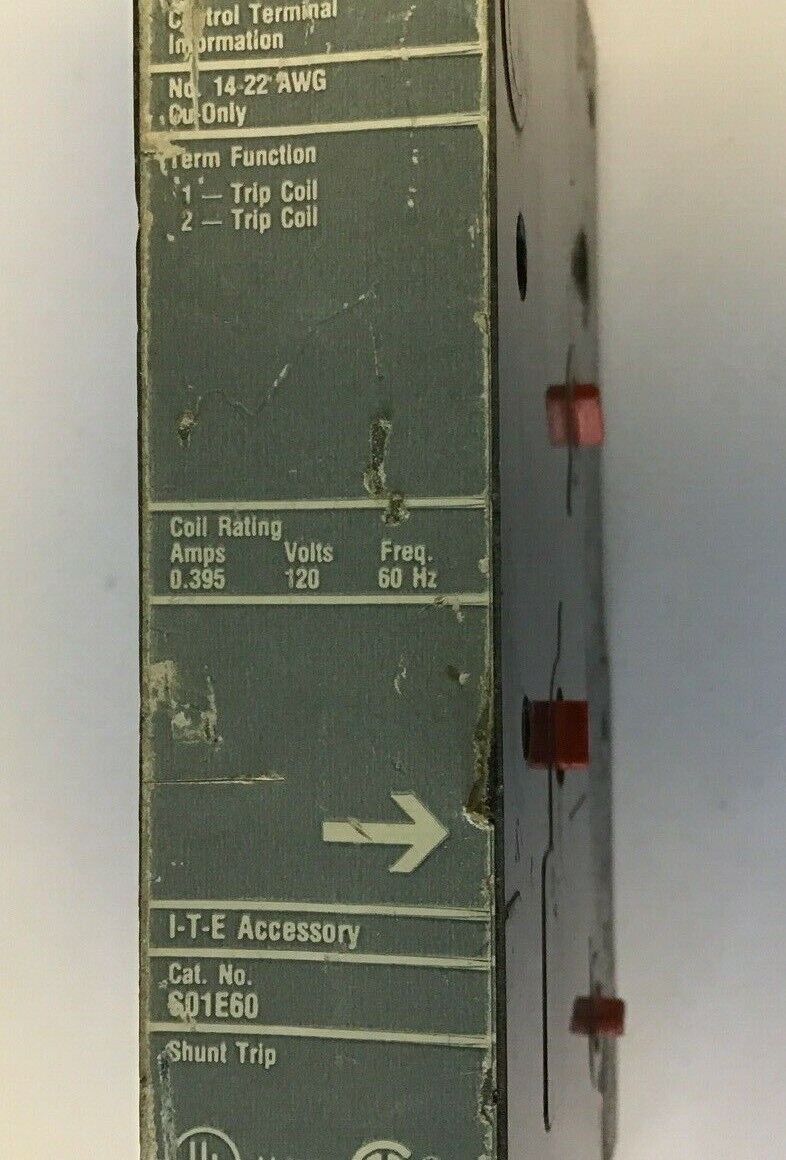 SIEMENS S01E60 SHUNT TRIP 0.395A 120V 60HZ