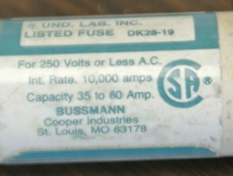 LOT of 8*** BUSS REN40 SUPER-LAG RENEWABLE FUSE / 40A / 250V / NEW SURPLUS