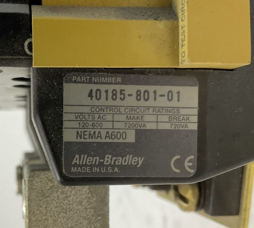 ALLEN BRADLEY 509-DOD SIZE 3 STARTER 600VAC 90A 50HP COIL 115-120V W/W65 HEATERS