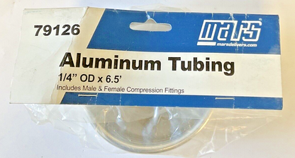 MARS 79126 ALUMINUM TUBING 1/4" X 6.5'