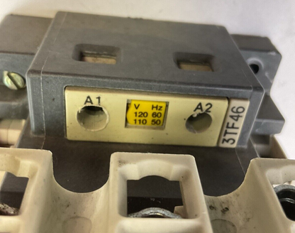 SIEMENS 3TF46 CONTACTOR 600VAC 70A 50HP COIL 120V 60HZ