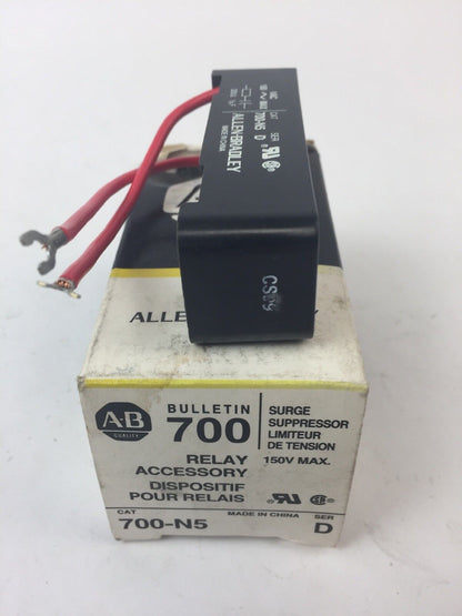 ALLEN BRADLEY 700-N5 RELAY ACCESSORY SURGE SUPPRESSOR 150V MAX SERIES D
