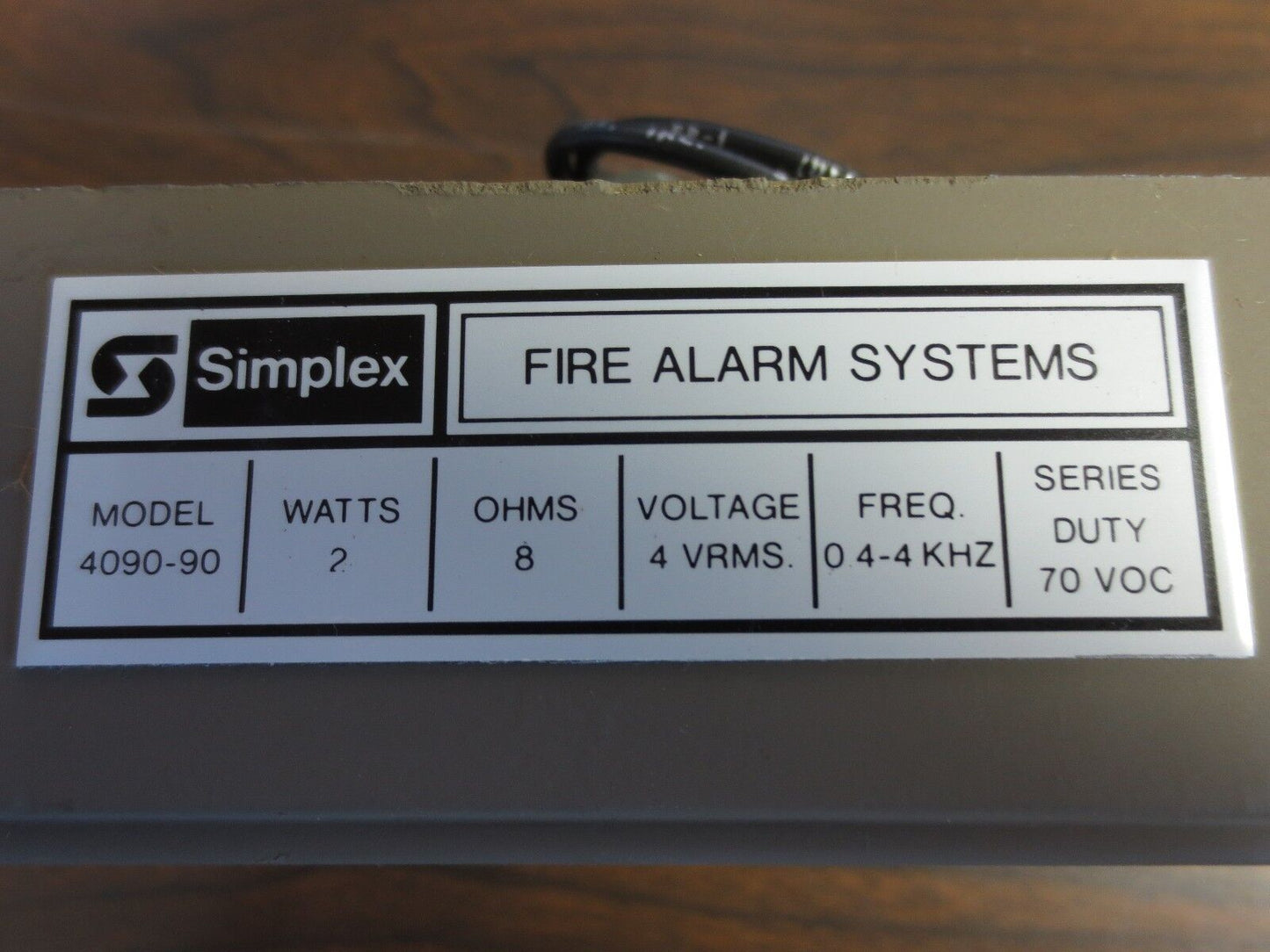 SIMPLEX 4090-90 SPEAKER, FIRE ALARM SYSTEM - 2W, 8OHM, 4VRMS NEW SURPLUS 950X2Z