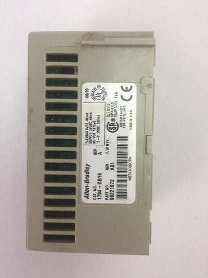 ALLEN BRADLEY 1794-OB16 24VDC SOURCE OUTPUT MODULE SER A REV A01 FLEXBUS 5VDC