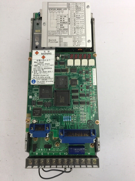 YASKAWA CACR-SR05BE12G-E AC SERVOPACK INPUT 200-230VAC 5A OUTPUT 0-230VAC  3.8A