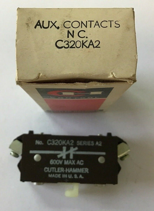 CUTLER HAMMER C320KA2 AUXILIARY CONTACTS SER.A2 600VAC