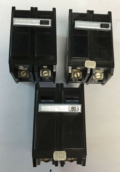 SYLVANIA/CHALLENGER  C260 CIRCUIT BREAKER 120/240VAC TYPEC 2POLE ***LOTOF3***