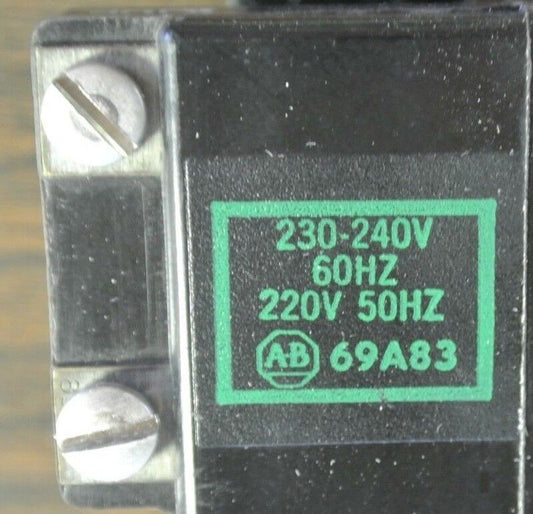ALLEN-BRADLEY 69A83 COIL SIZE 00 220/50Hz, 230-240V/60Hz  NEW SURPLUS  LOT of 10