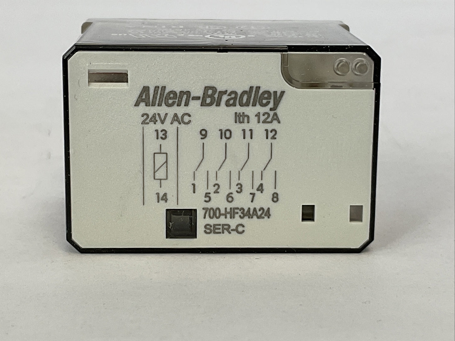 ALLEN BRADLEY 700-HF34A24 SER C RELAY 12A 4 C/O (4PDT) 24VDC 50/60HZ