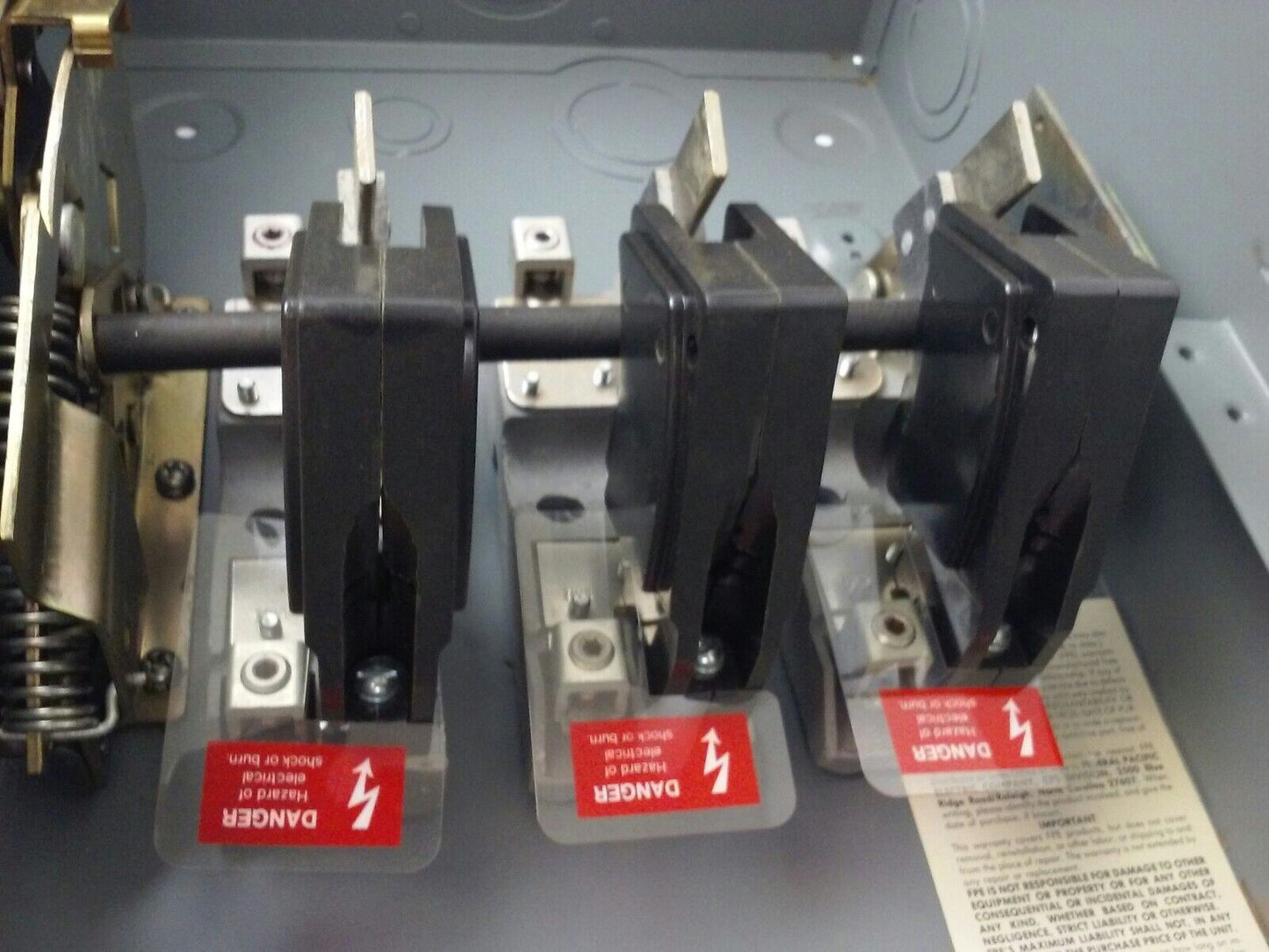 CHALLENGER H5136 SAFETY SWITCH, TYPE 1 INDOOR, 100A, 600V, NON FUSIBLE, NEW