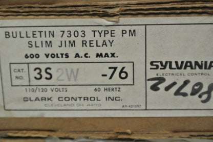 SYLVANIA 7303 3S2W-76 TYPE PM SLIM JIM RELAY/ / 110/120V / NEW SURPLUS / 3S