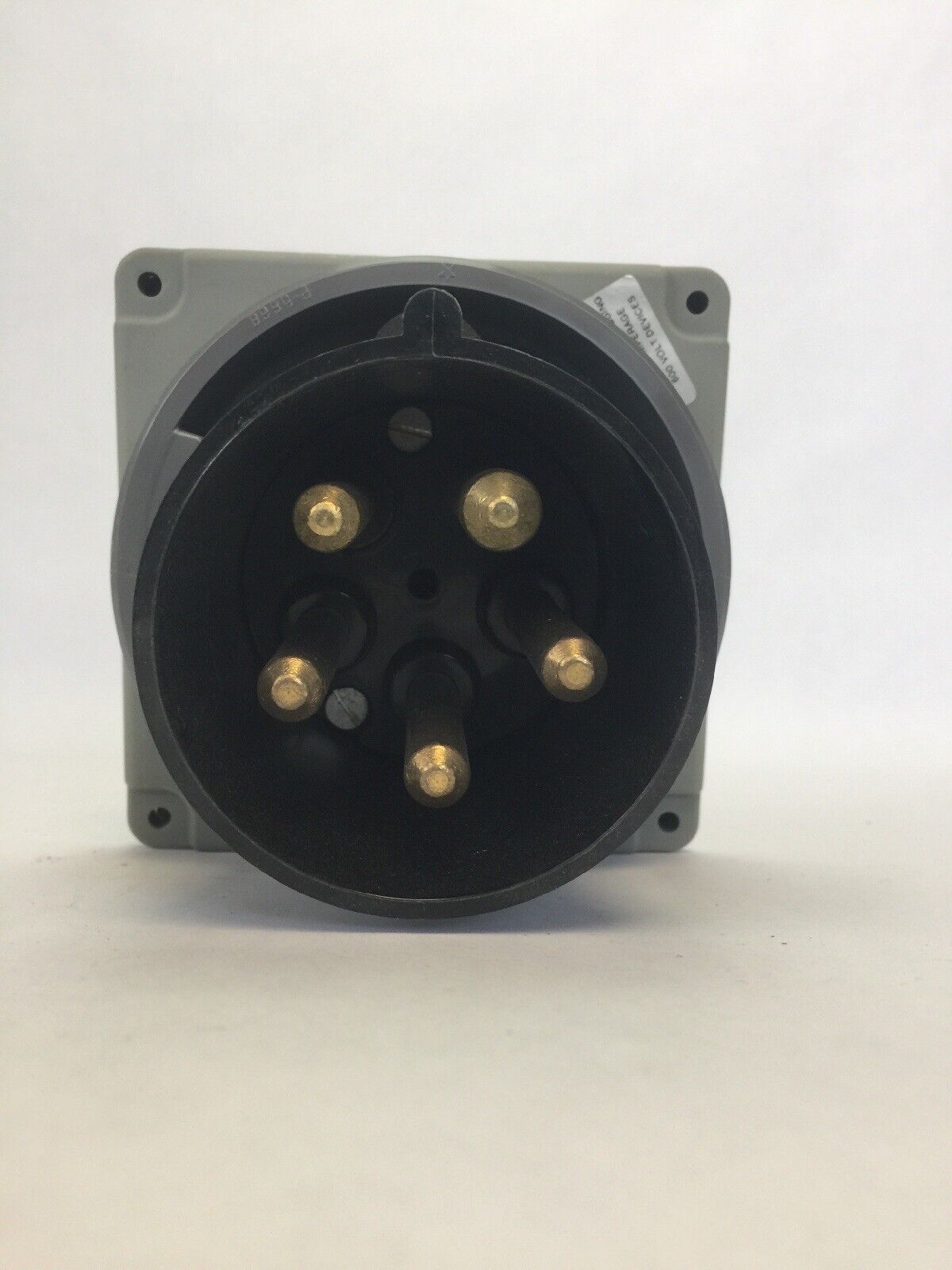 HUBBELL 4100B5W PIN & SLEEVE WATERTIGHT INLET 100A 600VAC 3 POLE 4 WIRE GROUNDIN