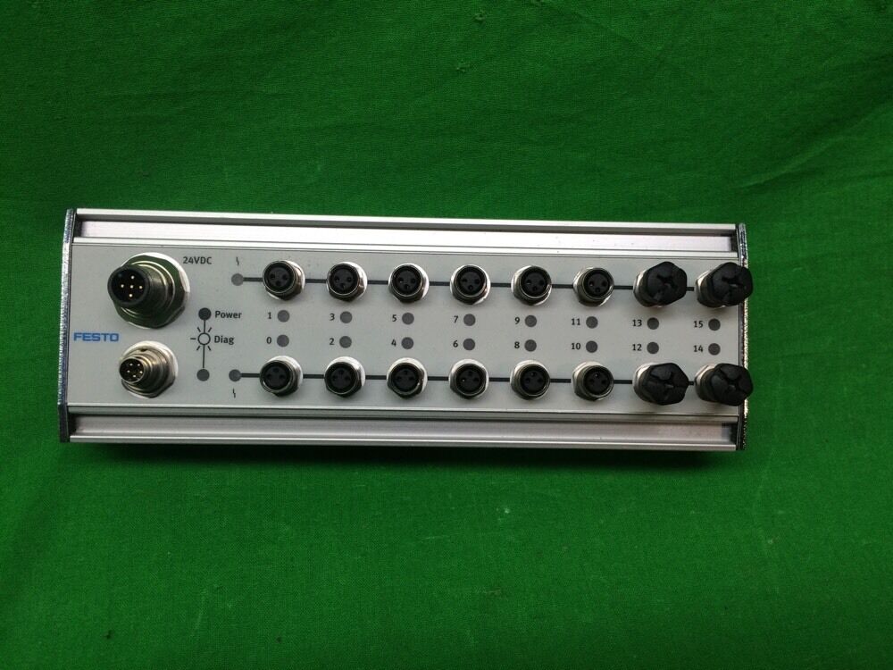 FESTO CP-E16-M8-Z INPUT MODULE CPE16M8Z 16 INPUTS 3 PIN 24VDC