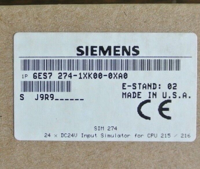 SIEMENS 6ES7 274-1XK00-0XA0 - 24x 24VDC INPUT SIMULATOR for CPU 215 / 216 - NEW