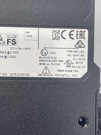 ALLEN BRADLEY 1756-L73S SER B FW 1.010 LOGIX 5573S AUTOMATION CONTROLLER 8M/4M